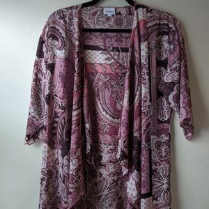 Lularoe Shirley Small Purple Cream